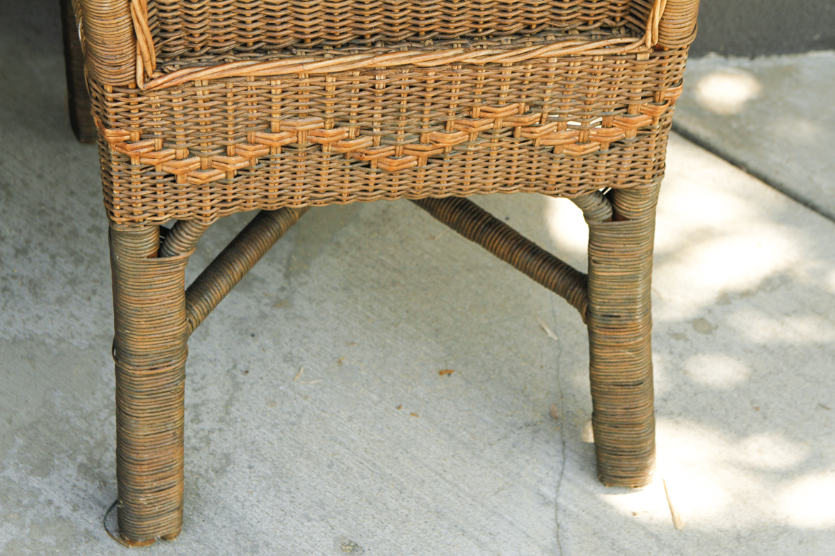 Palecek Wicker Side Chairs With Cushions EBTH